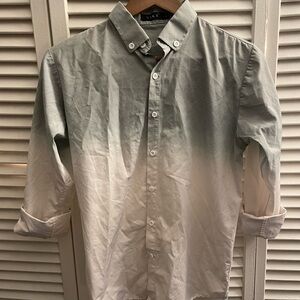 Men's Gray Ombre Button-Down Shirt